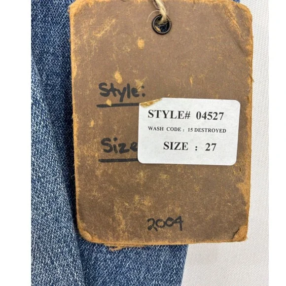 True Religion Vintage 2004 Twisted Destroyed Flare size 27 NWT ( RARE ) - Picture 4 of 13